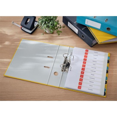 Iratrendező, 80 mm, A4, karton, 180°, LEITZ "Cosy Soft Touch", melegsárga