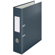 Iratrendező, 80 mm, A4, karton, 180°, LEITZ "Cosy Soft Touch", bársonyszürke