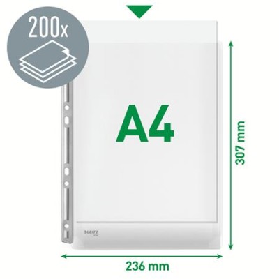 Katalógustartó genotherm, lefűzhető, A4, 170 mikron, narancsos felület, 20 mm, LEITZ "Jumbo Extra"