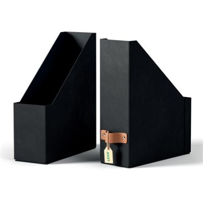 Iratpapucs, karton, 100 mm, LEITZ "Puro", fekete