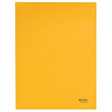 Pólyás dosszié, karton, A4, LEITZ "Recycle", sárga