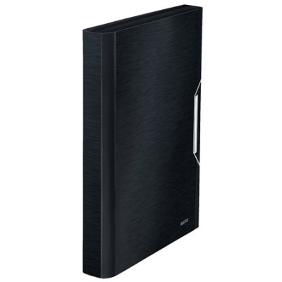 Harmonikamappa, A4, PP, 6 rekeszes, LEITZ "Style", szaténfekete