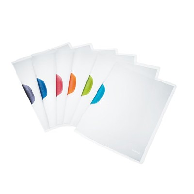 Gyorsfűző, klipes, PP, A4, LEITZ "ColorClip Magic", kék