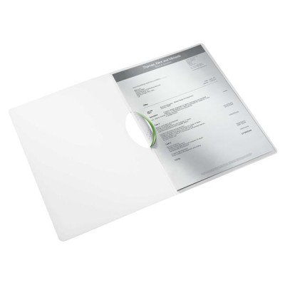 Gyorsfűző, klipes, PP, A4, LEITZ "Wow ColorClip", zöld