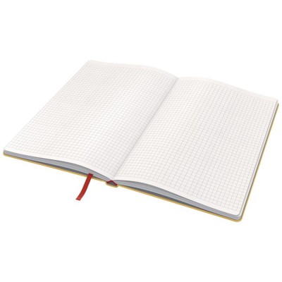 Beíró, A5, kockás, 80 lap, keményfedeles, LEITZ "Cosy Soft Touch", melegsárga