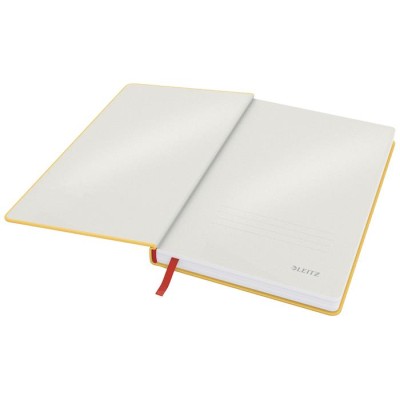 Beíró, A5, kockás, 80 lap, keményfedeles, LEITZ "Cosy Soft Touch", melegsárga
