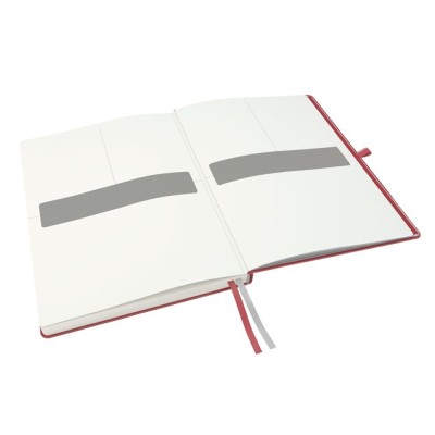 Jegyzetfüzet, exkluzív, A4, vonalas, 80 lap, keményfedeles, LEITZ "Complete", piros