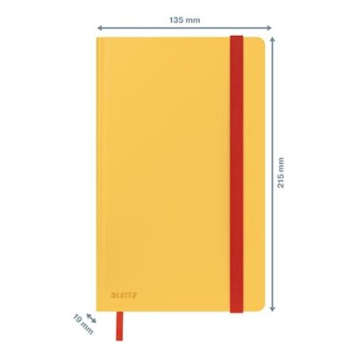 Beíró, A5, vonalas, 80 lap, keményfedeles, LEITZ "Cosy Soft Touch", melegsárga Beíró, A5, vonalas, 80 lap, keményfedeles, LEITZ "Cosy Soft Touch", melegsárga