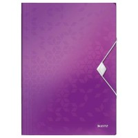 Gumis mappa, PP, A4, LEITZ "Wow", lila