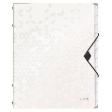 Előrendező, A4, 12 részes, műanyag, LEITZ "Wow", fehér