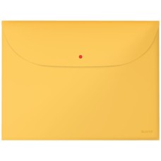 Irattartó tasak, 2 zsebes, A4, PP, pantentos, LEITZ "Cosy", melegsárga