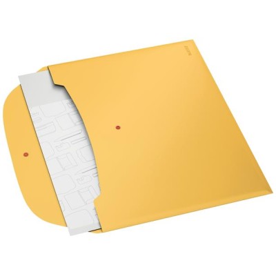 Irattartó tasak, 2 zsebes, A4, PP, pantentos, LEITZ "Cosy", melegsárga