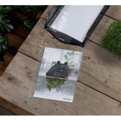 Genotherm, lefűzhető, A4, PP, 100 mikron, narancsos felület, LEITZ "Recycle"