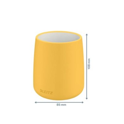 Írószertartó, kerámia, LEITZ "Cosy", melegsárga