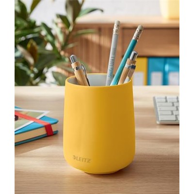 Írószertartó, kerámia, LEITZ "Cosy", melegsárga