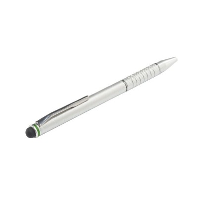 Érintőtoll, érintőképernyős készülékekhez, 2-az-1-ben, LEITZ "Stylus", ezüst