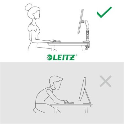 Monitortartó-kar, egy monitorhoz, LEITZ "Ergo", sötétszürke