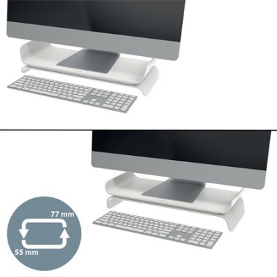 Monitorállvány , LEITZ "Ergo", világosszürke