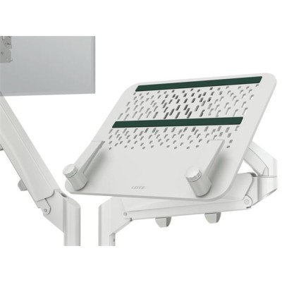 Monitor- és laptoptartó-kar, LEITZ "Ergo Dual", világosszürke