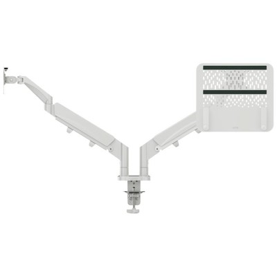Monitor- és laptoptartó-kar, LEITZ "Ergo Dual", világosszürke