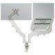 Monitor- és laptoptartó-kar, LEITZ "Ergo Dual", világosszürke