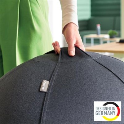 Ülőlabda, nehezékkel, 65cm, LEITZ "Ergo Active", sötétszürke