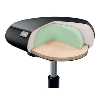 Munkaszék, görgős, ergonomikus, LEITZ "Ergo Comfort", sötétszürke