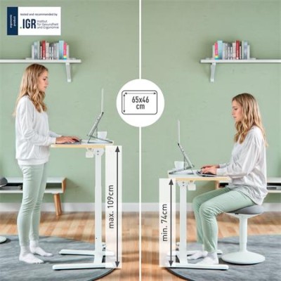 Ülő/álló laptop asztal, LEITZ "Ergo"