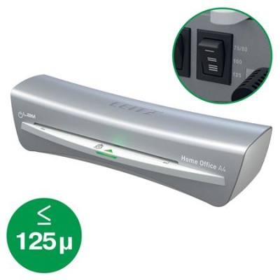 Laminálógép, A4, 80-125 mikron, LEITZ "iLam Home Office", szürke