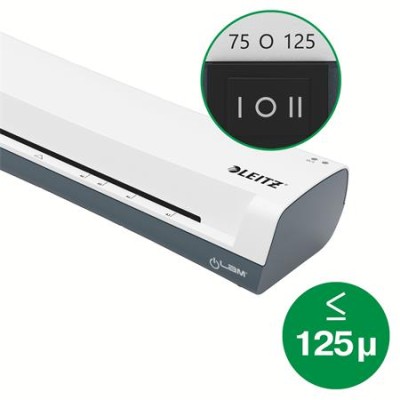 Laminálógép, A4, 75-125 mikron, LEITZ "iLam Home", fehér