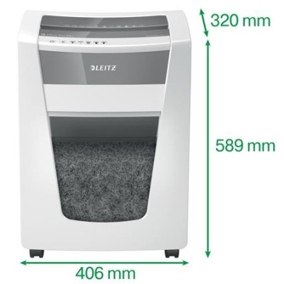 Iratmegsemmisítő, mikrokonfetti, 7 lap, LEITZ "IQ Office Pro P5+"