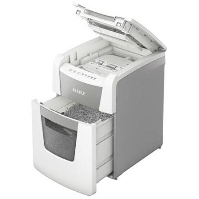 Iratmegsemmisítő, mikrokonfetti, 100 lap, LEITZ "IQ AutoFeed SmallOffice 100 P5 Pro"