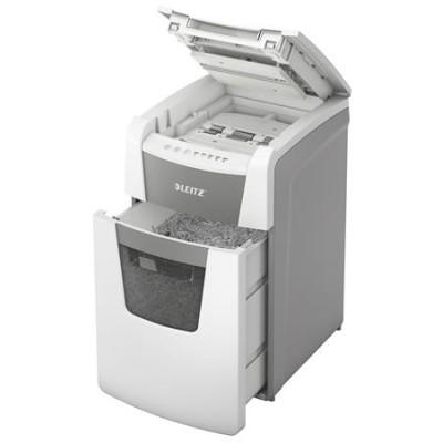 Iratmegsemmisítő, mikrokonfetti, 150 lap, LEITZ "IQ AutoFeed Office 150 P5 Pro"