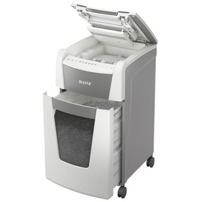Iratmegsemmisítő, mikrokonfetti, 300 lap, LEITZ "IQ AutoFeed Office 300 P5 Pro"