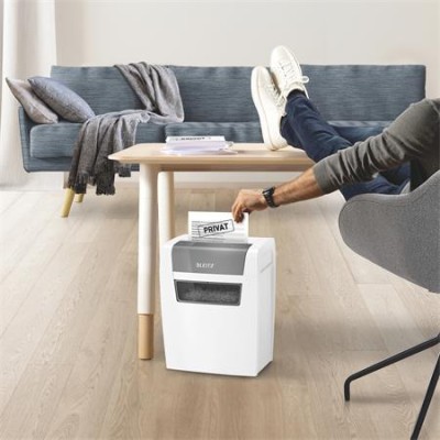 Iratmegsemmisítő, konfetti, 6 lap, LEITZ "IQ Home"