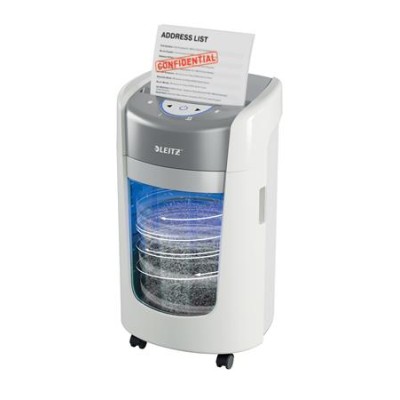 Iratmegsemmisítő, mikrokonfetti, 6 lap, LEITZ "IQ OptiMax Home Office 225 P5"