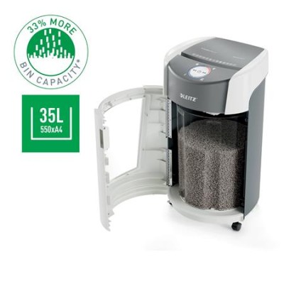 Iratmegsemmisítő, mikrokonfetti, 10 lap, LEITZ "IQ OptiMax Office 550 P5" Iratmegsemmisítő, mikrokonfetti, 10 lap, LEITZ "IQ OptiMax Office 550 P5"