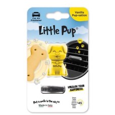 Autóillatosító, szellőzőrácsra, LITTLE JOE "PUP Vanilla Pup-sation", sárga