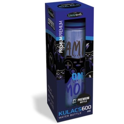 Kulacs, 600 ml, LIZZYSULI, Esports Gamer on duty, fekete