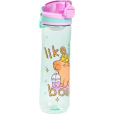 Kulacs, 600 ml, LIZZYSULI, Lollipop Capybara, zöld-lila