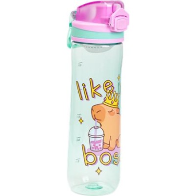 Kulacs, 600 ml, LIZZYSULI, Lollipop Capybara, zöld-lila