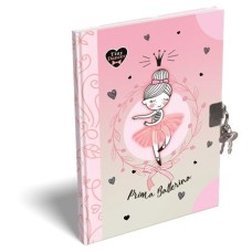 Emlékkönyv, lakattal, A5, keményfedeles, LIZZYSULI, "Tiny Dancer, Lovely Ballerina"