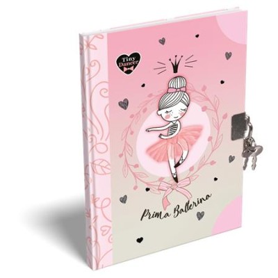Emlékkönyv, lakattal, A5, keményfedeles, LIZZYSULI, "Tiny Dancer, Lovely Ballerina"