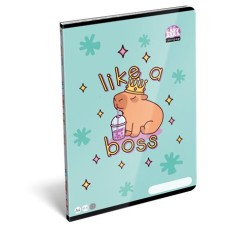 Füzet, tűzött, A4, kockás, 32 lap LIZZYSULI, "Lollipop Capybara"