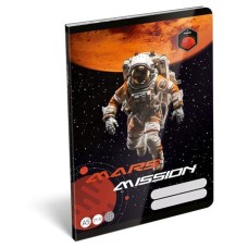 Füzet, tűzött, A5, kockás, 32 lap, LIZZYSULI, "Mars Mission", "27-32"