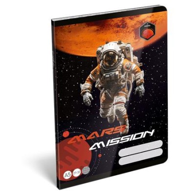 Füzet, tűzött, A5, kockás, 32 lap, LIZZYSULI, "Mars Mission", "27-32"