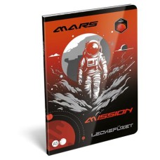 Füzet, tűzött, A5, lecke, 40 lap, LIZZYSULI, "Mars Mission"