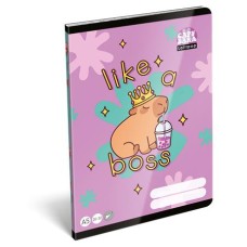 Füzet, tűzött, A5, sima, 32 lap LIZZYSULI, "Lollipop Capybara", "20-32"