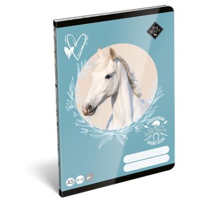 Füzet, tűzött, A5, sima, 32 lap LIZZYSULI, "Wild Beauty, Sport Club", "20-32"