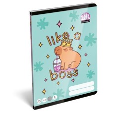 Füzet, tűzött, A5, vonalas, 32 lap, 2. osztály, LIZZYSULI, "Lollipop Capybara","16-32"